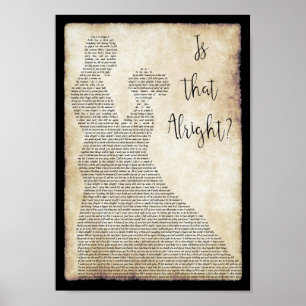 Är det bra att dansa Sång Lyric Print? Poster