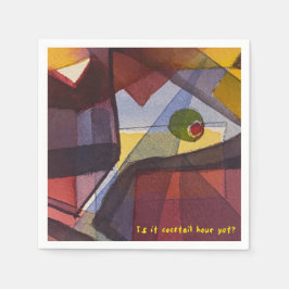 Är det Cocktail-timmen än? Cocktail Napkin Pappersservett