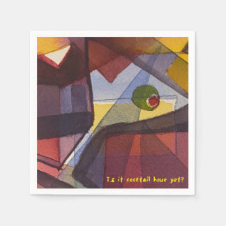 Är det Cocktail-timmen än? Cocktail Napkin Pappersservett
