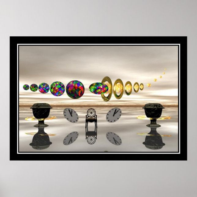 Är det dags än? Surrealistiskt poster Skriv ut (Framsidan)