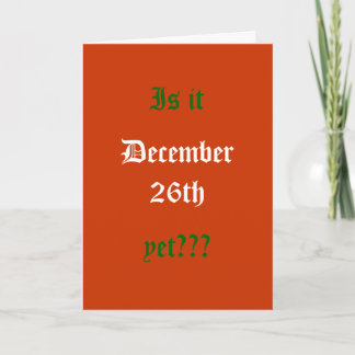Är det den 26 december? helgkort