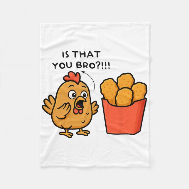 Är det du bro Chicken Lover Chicken Nuggets män  Fleecefilt (Framsidan)