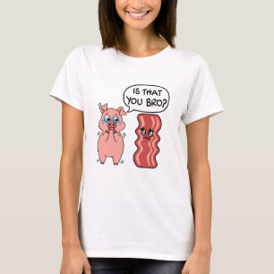 Är det du Bro? Funny Bacon Gris T Shirt
