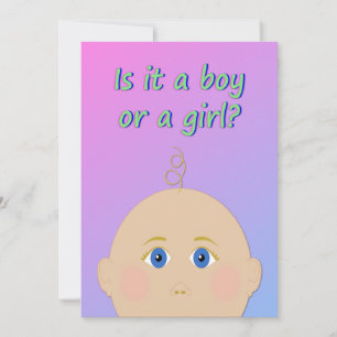 Är det en pojke eller flicka - Gender Reveal Party Inbjudningar
