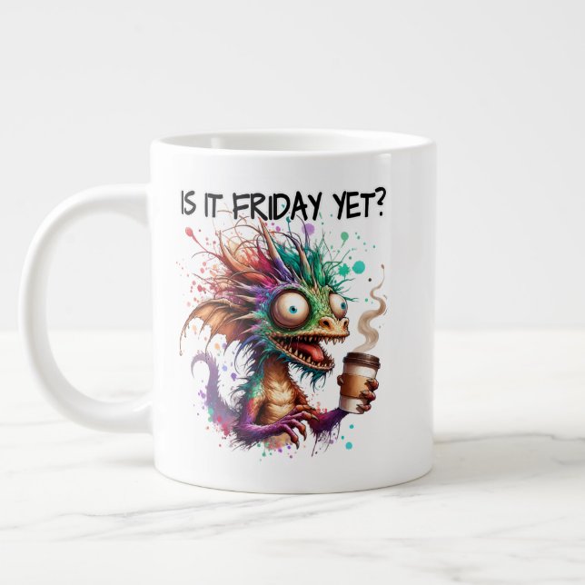 Är det Fredag än? Kaffeldragningskanal Jumbo Mugg (Vänster)