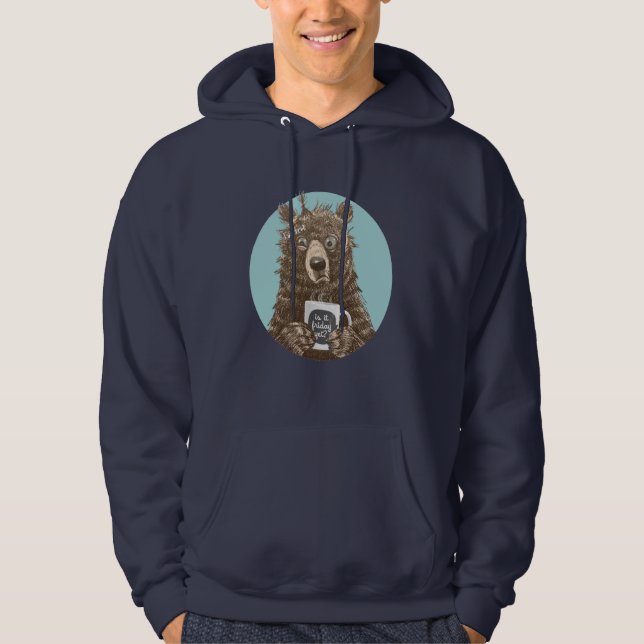 Är det Fredag än? Manar Sweatshirt. Hoodie (Framsida)