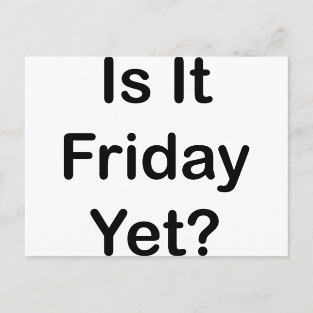 Är det Fredag ännu Vykort (Framsida)