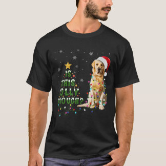 Är det här glatt nog jultomten Golden Retriever Li T Shirt
