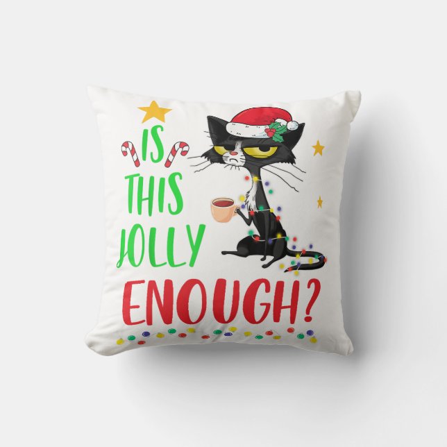 Är det här God jul tre i Black Cat? Kudde (Framsida)