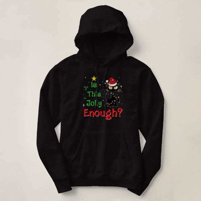 Är det här God jul tre i Black Cat? T Shirt (Design framsida)
