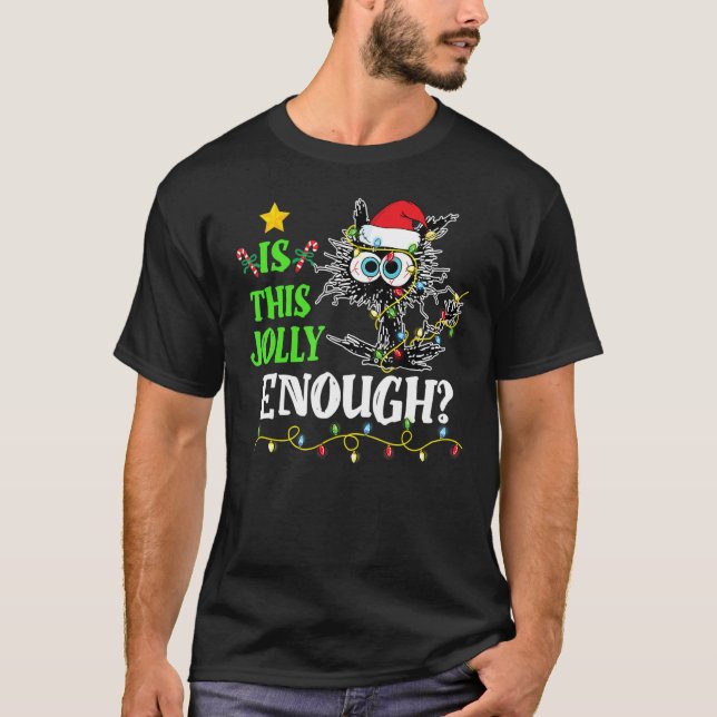 Är det här God jul tre i Black Cat? T Shirt (Framsida)