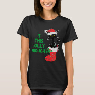 Är det här gott nog roligt Cat-julljus rött? T Shirt