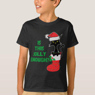 Är det här gott nog roligt Cat-julljus rött? T Shirt