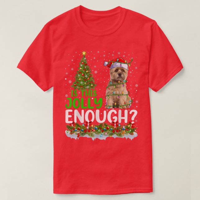 Är det här Jolly tillräckligt för Santa Cairn Terr T Shirt (Design framsida)