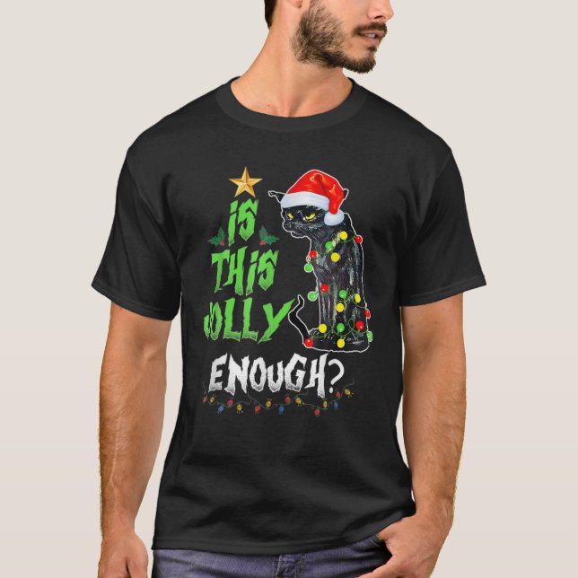 Är det här så bra som Noel Cat God jul? T Shirt (Framsida)