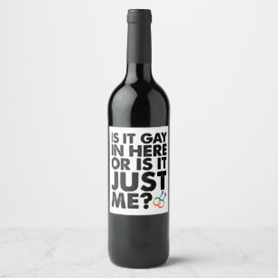 Är Det Hbtq Härinne Eller Är Det Bara Jag Hbtq Sto Vinflaska Etikett