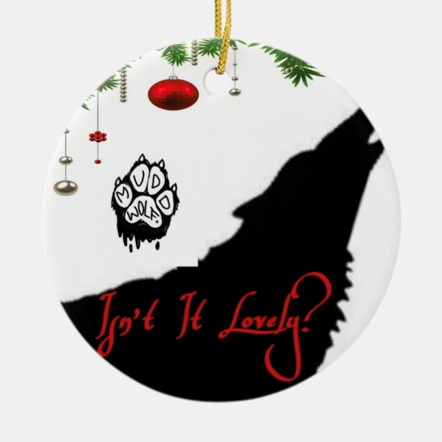 Är det inte vackert keramiskt prydnadsämne? julgransprydnad keramik (Framsidan)