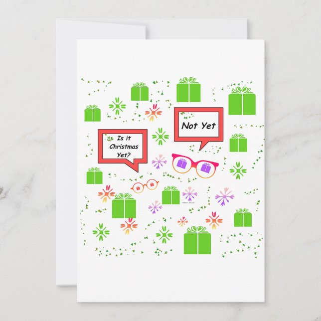 Är det jul än? Funny Julkort (Framsida)