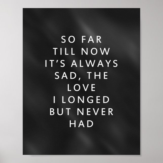 Är det Kärlek - Kort Dikt Poster (Framsidan)