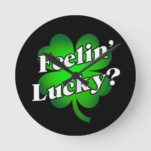 Är det Lucky? Rund Klocka