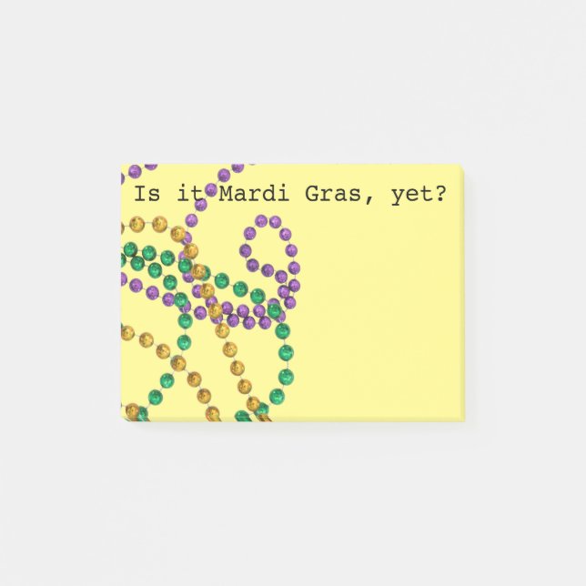 "Är det Mardi Gras, yet?", KLIBBIGT NOTERAR Post-it Block (Framsida)