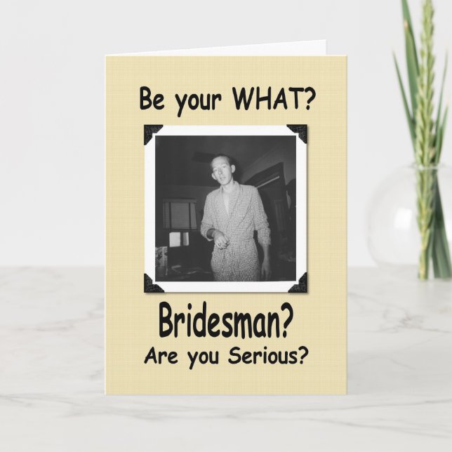 Är det min Bridesman? Kort (Framsida)