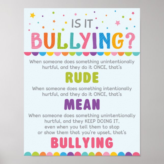 Är det mobbningsklassrummet Anti Bully Kampanj? Poster (Framsidan)