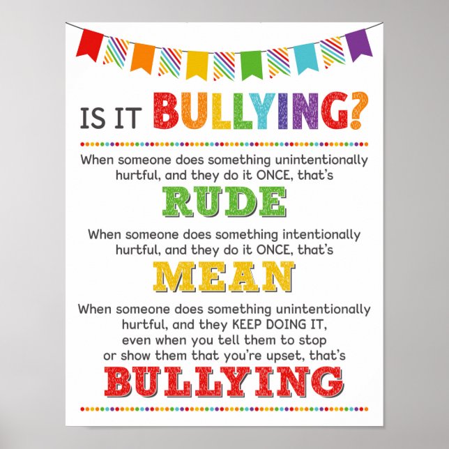 Är det mobbningsklassrummet Anti Bully Kampanj? Poster (Framsidan)