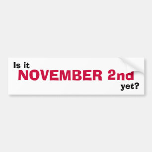 Är det NOVEMBER 2nd ännu? Bildekal