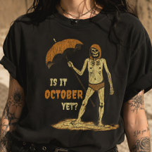Är det oktober än Funny Halloween skelett