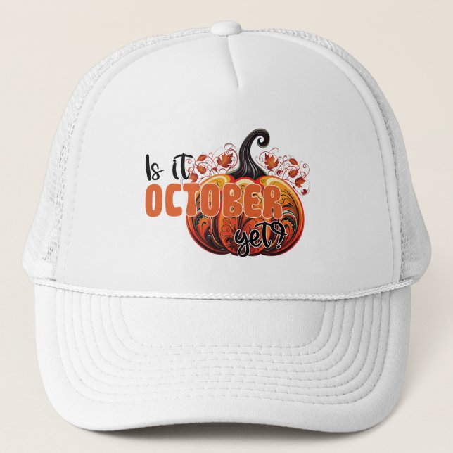 Är det oktober än? - Spooky Gothic Pumpkin Keps (Framsida)