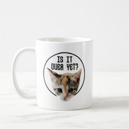 ÄR DET ÖVER ÄNU!? Kattunge ansikte Coronavirus Kaffemugg