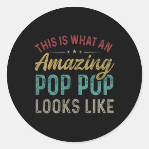 Är det som en Fantastisk Pop-POP ser ut som Fars d Runt Klistermärke