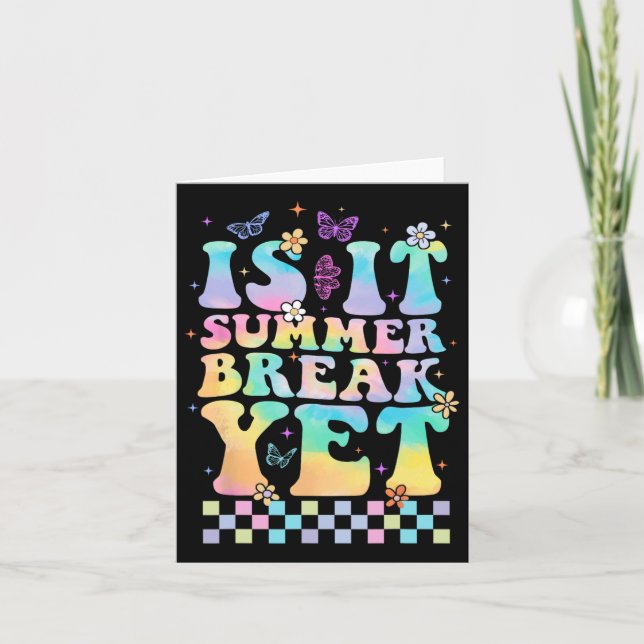 Är det sommaruppehållet än förra dagen för skollär kort (Framsida)