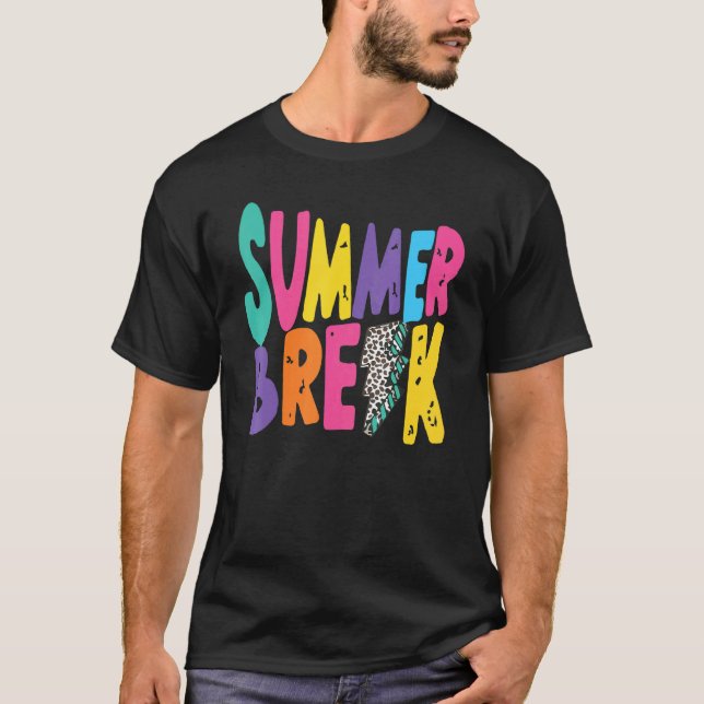 Är det sommaruppehållet än förra dagen för skollär t shirt (Framsida)