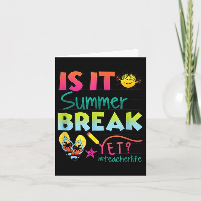 Är det sommaruppehållet än läraruppskattning? kort (Framsida)