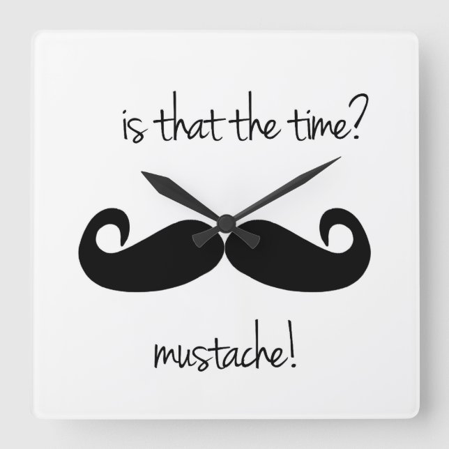 Är det tiden? väggen tar tid på fyrkantig klocka (Framsida)