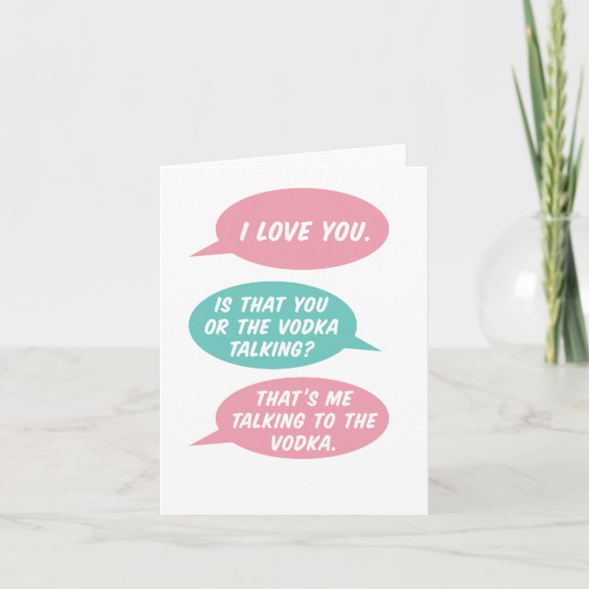 Är det Vodka-kortet för hälsning? Kort (Framsida)