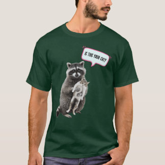 Är detta din katt katt meme tvättbjörn meme pojke t shirt