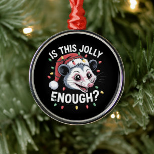 Är detta glatt nog? Julopossum Sarksatisk Julgransprydnad Metall