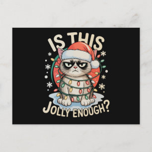 Är detta roligt nog Rolig Katt Jul Xmas Helg Vykort
