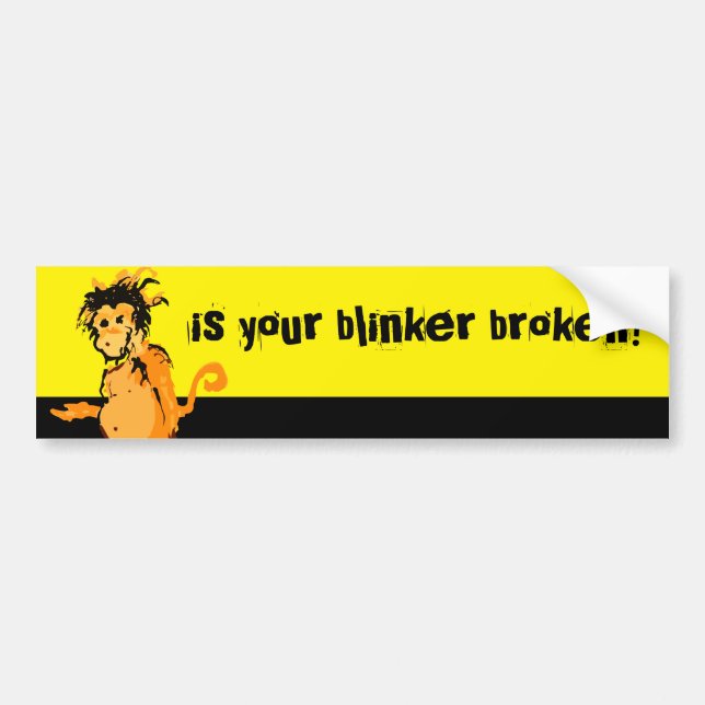Är din blinker trasig? bildekal (Framsidan)