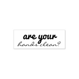 är din händer ren handstämpel? självfärgande stämpel