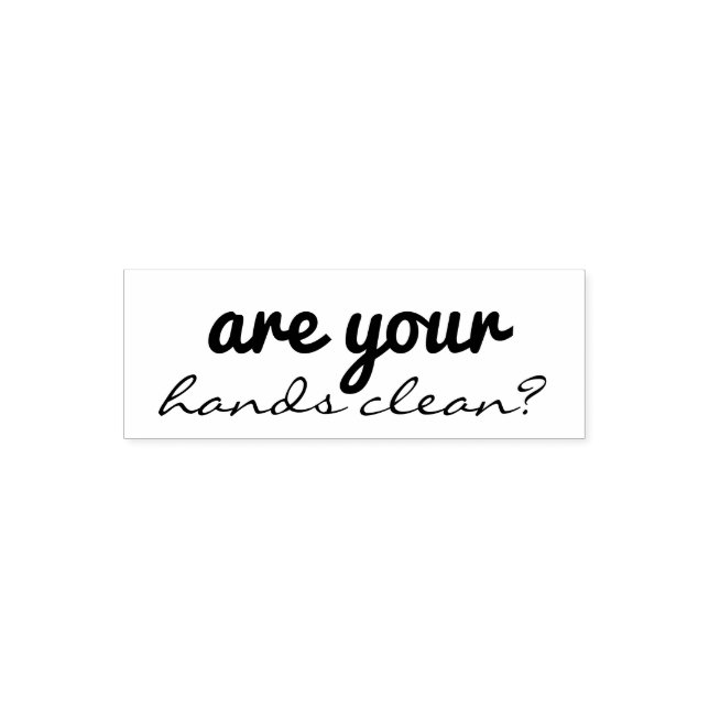 är din händer ren handstämpel? självfärgande stämpel (Design)