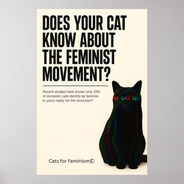 Är din katt redo för den feministiska rörelsen? poster (Framsidan)