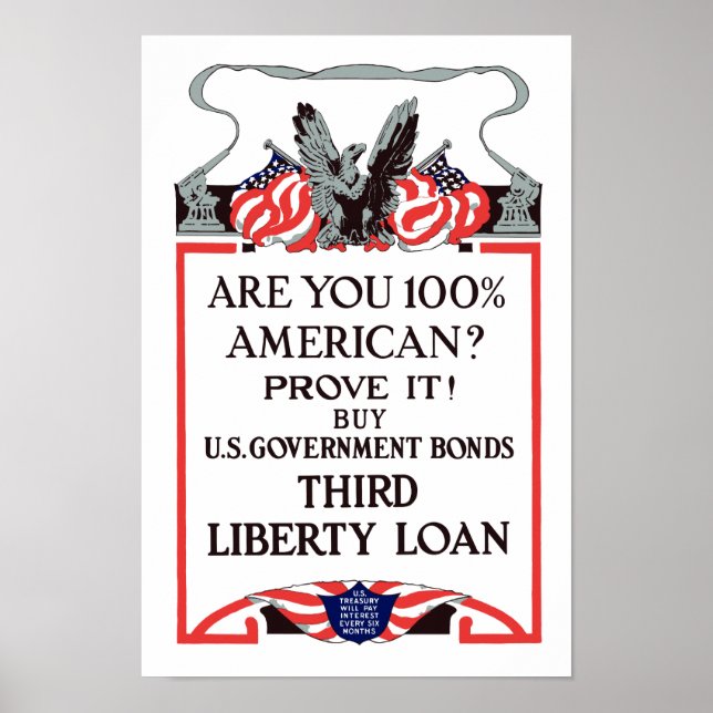 Är du 100% amerikan? Köp obligationer Poster (Framsidan)