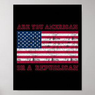 Är du amerikan eller republikan  poster