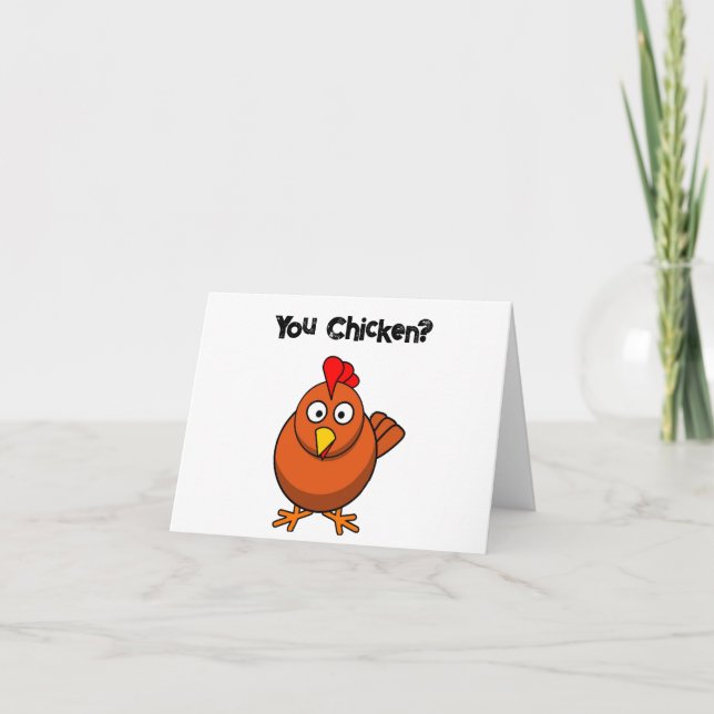Är du Chicken, den vackra Tecknaden Tupp Taunt? Kort (Framsida)