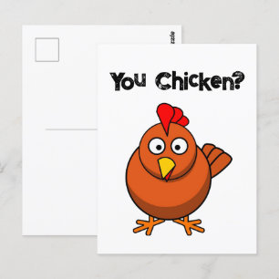 Är du Chicken, den vackra Tecknaden Tupp Taunt? Vykort