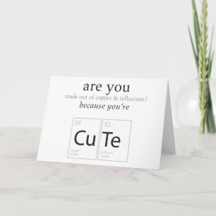 Är du Cute Nerdy Science Geek Humor Card? Kort